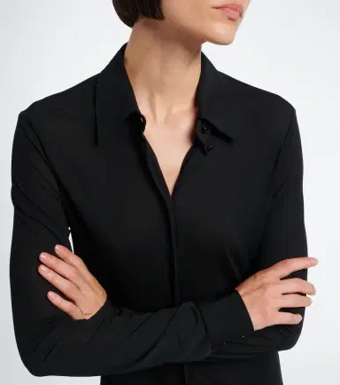 Gucci Semi-sheer crêpe jersey shirt dress | Thumbnail 4 Gucci Semi-sheer crêpe jersey shirt dress | Thumbnail 4
