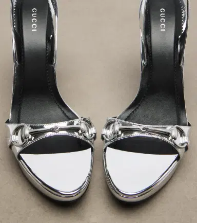 Gucci Donna metallic leather platform sandals | Thumbnail 3 Gucci Donna metallic leather platform sandals | Thumbnail 3