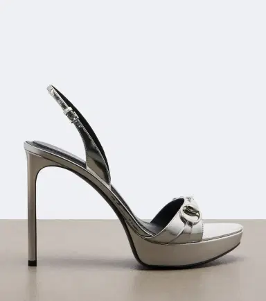Gucci Donna metallic leather platform sandals | Thumbnail 4 Gucci Donna metallic leather platform sandals | Thumbnail 4