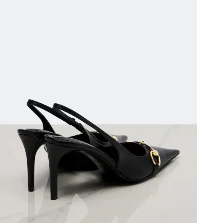 Gucci Donna Horsebit leather slingback pumps | Thumbnail 3 Gucci Donna Horsebit leather slingback pumps | Thumbnail 3