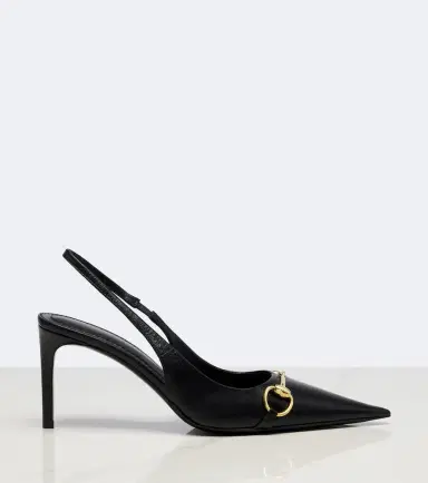 Gucci Donna Horsebit leather slingback pumps | Thumbnail 4 Gucci Donna Horsebit leather slingback pumps | Thumbnail 4