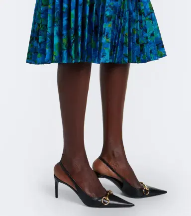 Gucci Donna Horsebit leather slingback pumps | Thumbnail 5 Gucci Donna Horsebit leather slingback pumps | Thumbnail 5