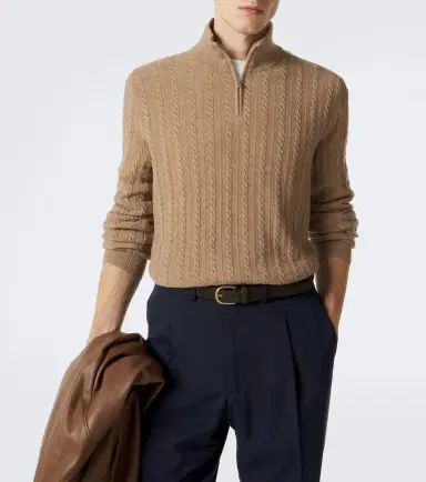 FEDELI Cable-knit cashmere half-zip sweater | Thumbnail 2 FEDELI Cable-knit cashmere half-zip sweater | Thumbnail 2