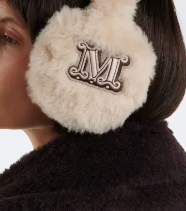Max Mara Alpaca, wool, and silk teddy earmuffs | Thumbnail 3 Max Mara Alpaca, wool, and silk teddy earmuffs | Thumbnail 3