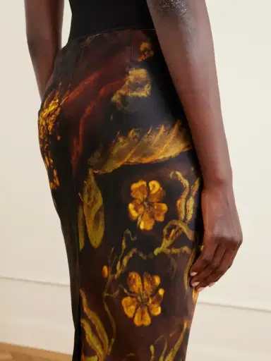 Dries Van Noten Floral-printed Silk-satin Midi Skirt | Thumbnail 5 Dries Van Noten Floral-printed Silk-satin Midi Skirt | Thumbnail 5
