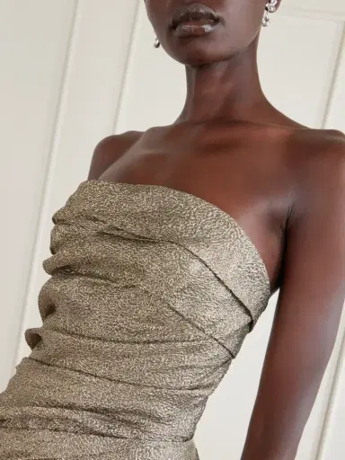 Marmar Halim Off-the-shoulder Draped Brocade Gown | Thumbnail 4 Marmar Halim Off-the-shoulder Draped Brocade Gown | Thumbnail 4