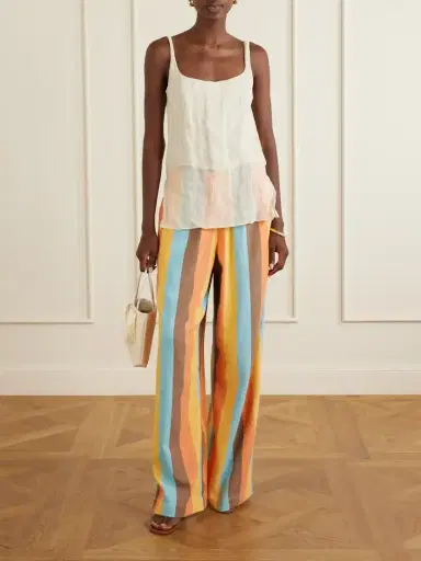 Marrakshi Life The Palazzo Striped Cotton-blend Straight-leg Pants | Thumbnail 2 Marrakshi Life The Palazzo Striped Cotton-blend Straight-leg Pants | Thumbnail 2