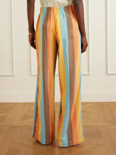 Marrakshi Life The Palazzo Striped Cotton-blend Straight-leg Pants | Thumbnail 4 Marrakshi Life The Palazzo Striped Cotton-blend Straight-leg Pants | Thumbnail 4