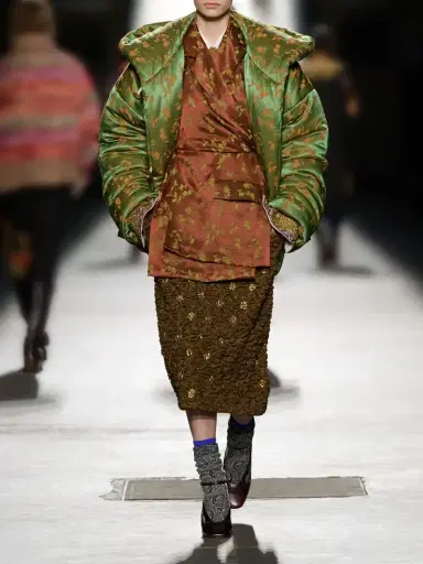 Dries Van Noten Hooded Padded Floral-jacquard Short Jacket | Thumbnail 6 Dries Van Noten Hooded Padded Floral-jacquard Short Jacket | Thumbnail 6