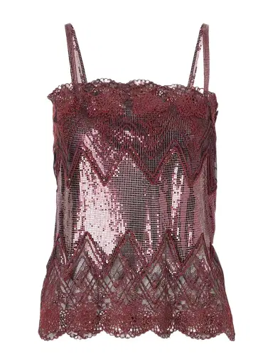 Rabanne Lace-trimmed Chainmail Camisole | Thumbnail 1 Rabanne Lace-trimmed Chainmail Camisole | Thumbnail 1