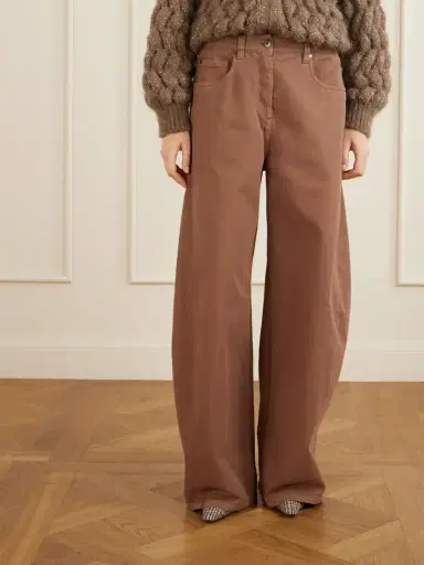 Brunello Cucinelli Embellished High-rise Wide-leg Jeans | Thumbnail 3 Brunello Cucinelli Embellished High-rise Wide-leg Jeans | Thumbnail 3