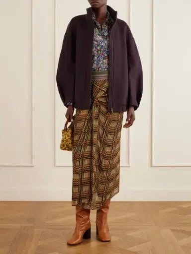 Dries Van Noten Suma Checked Georgette Midi Skirt | Thumbnail 2 Dries Van Noten Suma Checked Georgette Midi Skirt | Thumbnail 2