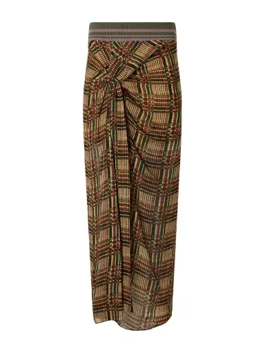 Dries Van Noten Suma Checked Georgette Midi Skirt | Thumbnail 1 Dries Van Noten Suma Checked Georgette Midi Skirt | Thumbnail 1