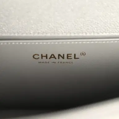 Chanel Chanel Medium Boy Bag Dark Grey Shiny Caviar Antique Gold Hardware | Thumbnail 9 Chanel Chanel Medium Boy Bag Dark Grey Shiny Caviar Antique Gold Hardware | Thumbnail 9