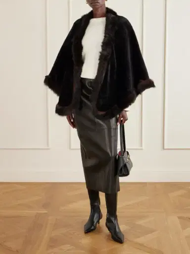 Nour Hammour Shearling Shawl | Thumbnail 2 Nour Hammour Shearling Shawl | Thumbnail 2