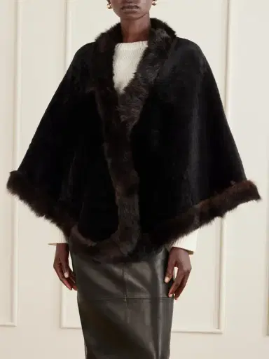 Nour Hammour Shearling Shawl | Thumbnail 3 Nour Hammour Shearling Shawl | Thumbnail 3