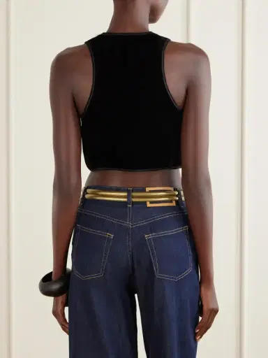 Etro Bead-embellished Cropped Velvet Vest | Thumbnail 4 Etro Bead-embellished Cropped Velvet Vest | Thumbnail 4