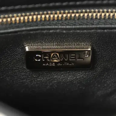 Chanel Chanel Mini Coco Handle Flap Bag Black, White Sequin, Beaded Light Gold Hardware | Thumbnail 9 Chanel Chanel Mini Coco Handle Flap Bag Black, White Sequin, Beaded Light Gold Hardware | Thumbnail 9