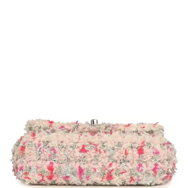 Chanel Chanel Mini Rectangular Flap Bag Pink, Multicolored Tweed Bouclé Silver Hardware | Thumbnail 6 Chanel Chanel Mini Rectangular Flap Bag Pink, Multicolored Tweed Bouclé Silver Hardware | Thumbnail 6
