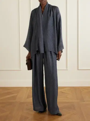 Cortana Anhelo Crinkled Silk-charmeuse Wide-leg Pants | Thumbnail 2 Cortana Anhelo Crinkled Silk-charmeuse Wide-leg Pants | Thumbnail 2