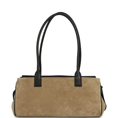 Chanel Chanel Small "Urban Essential" East West Shopping Tote Black Grained Calfskin and Beige Suede Gold Hardware | Thumbnail 4 Chanel Chanel Small "Urban Essential" East West Shopping Tote Black Grained Calfskin and Beige Suede Gold Hardware | Thumbnail 4