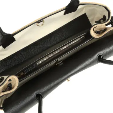Chanel Chanel Small "Urban Essential" East West Shopping Tote Black Grained Calfskin and Beige Suede Gold Hardware | Thumbnail 7 Chanel Chanel Small "Urban Essential" East West Shopping Tote Black Grained Calfskin and Beige Suede Gold Hardware | Thumbnail 7