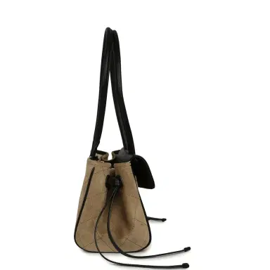 Chanel Chanel Small "Urban Essential" East West Shopping Tote Black Grained Calfskin and Beige Suede Gold Hardware | Thumbnail 3 Chanel Chanel Small "Urban Essential" East West Shopping Tote Black Grained Calfskin and Beige Suede Gold Hardware | Thumbnail 3