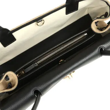 Chanel Chanel Small "Urban Essential" East West Shopping Tote Black Grained Calfskin and Beige Suede Gold Hardware | Thumbnail 7 Chanel Chanel Small "Urban Essential" East West Shopping Tote Black Grained Calfskin and Beige Suede Gold Hardware | Thumbnail 7