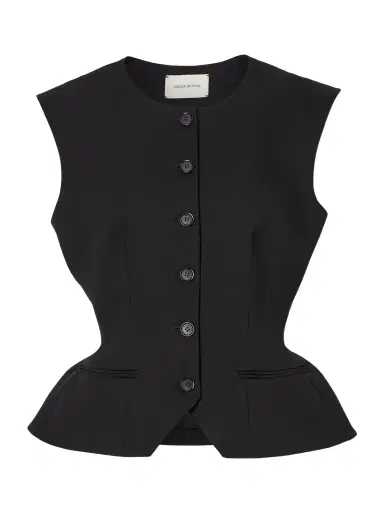 Magda Butrym Silk And Cashmere-blend Crepe Vest | Thumbnail 1 Magda Butrym Silk And Cashmere-blend Crepe Vest | Thumbnail 1