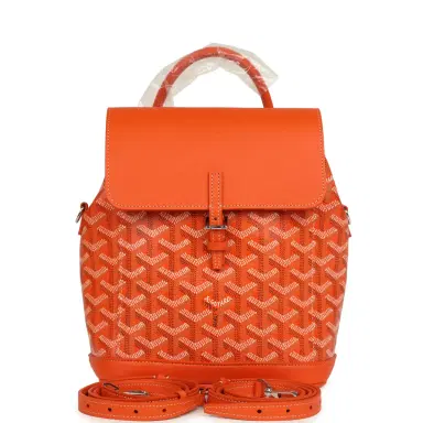 goyard Goyard Goyardine Canvas Orange Mini Alpin Backpack Palladium Hardware | Thumbnail 1 goyard Goyard Goyardine Canvas Orange Mini Alpin Backpack Palladium Hardware | Thumbnail 1