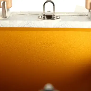goyard Goyard Goyardine Saigon Mini Trunk White Cervon Calfskin Palladium Hardware | Thumbnail 11 goyard Goyard Goyardine Saigon Mini Trunk White Cervon Calfskin Palladium Hardware | Thumbnail 11