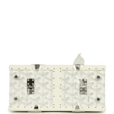 goyard Goyard Goyardine Saigon Mini Trunk White Cervon Calfskin Palladium Hardware | Thumbnail 6 goyard Goyard Goyardine Saigon Mini Trunk White Cervon Calfskin Palladium Hardware | Thumbnail 6