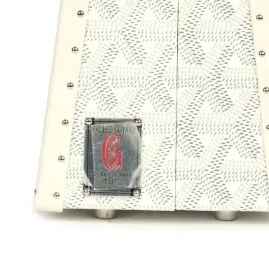 goyard Goyard Goyardine Saigon Mini Trunk White Cervon Calfskin Palladium Hardware | Thumbnail 7 goyard Goyard Goyardine Saigon Mini Trunk White Cervon Calfskin Palladium Hardware | Thumbnail 7