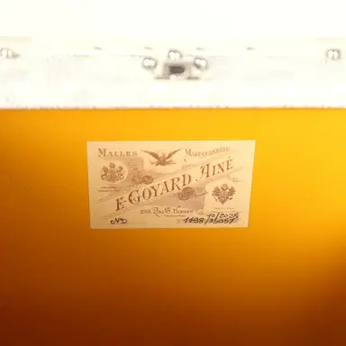 goyard Goyard Goyardine Saigon Mini Trunk White Cervon Calfskin Palladium Hardware | Thumbnail 10 goyard Goyard Goyardine Saigon Mini Trunk White Cervon Calfskin Palladium Hardware | Thumbnail 10