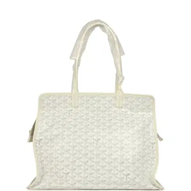 goyard Goyard Goyardine White Hardy PM Bag Palladium Hardware | Thumbnail 4 goyard Goyard Goyardine White Hardy PM Bag Palladium Hardware | Thumbnail 4