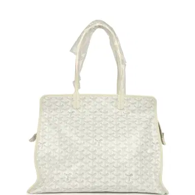 goyard Goyard Goyardine White Hardy PM Bag Palladium Hardware | Thumbnail 1 goyard Goyard Goyardine White Hardy PM Bag Palladium Hardware | Thumbnail 1