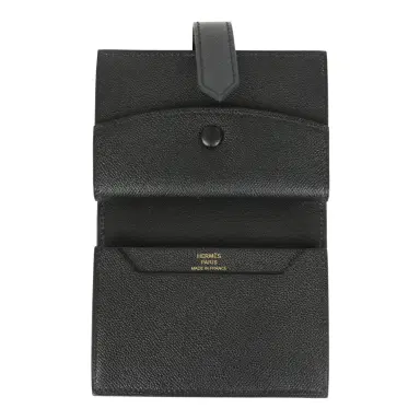HERMÈS Hermes Bearn Mini Wallet Black Madame Gold Hardware | Thumbnail 7 HERMÈS Hermes Bearn Mini Wallet Black Madame Gold Hardware | Thumbnail 7