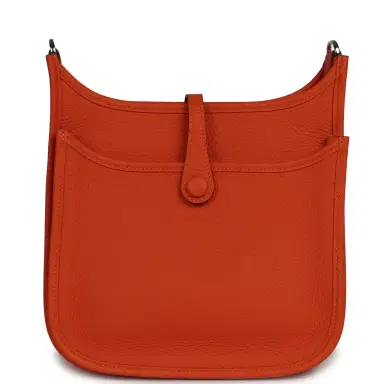 HERMÈS Hermes Evelyne 23 Tangerine Clemence Palladium Hardware | Thumbnail 4 HERMÈS Hermes Evelyne 23 Tangerine Clemence Palladium Hardware | Thumbnail 4