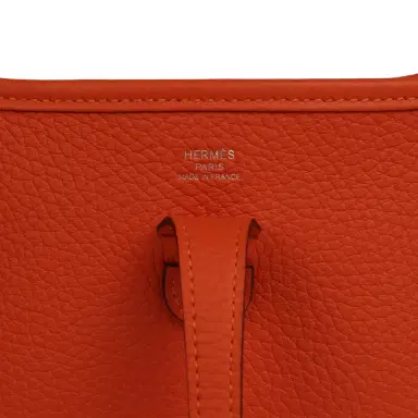 HERMÈS Hermes Evelyne 23 Tangerine Clemence Palladium Hardware | Thumbnail 7 HERMÈS Hermes Evelyne 23 Tangerine Clemence Palladium Hardware | Thumbnail 7