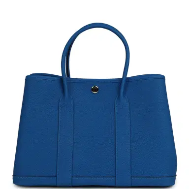 HERMÈS Hermes Garden Party 30 Bleu Hydra Negonda Palladium Hardware | Thumbnail 4 HERMÈS Hermes Garden Party 30 Bleu Hydra Negonda Palladium Hardware | Thumbnail 4