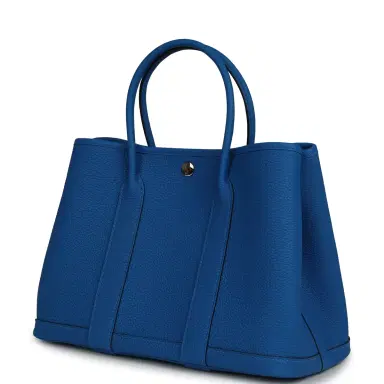 HERMÈS Hermes Garden Party 30 Bleu Hydra Negonda Palladium Hardware | Thumbnail 5 HERMÈS Hermes Garden Party 30 Bleu Hydra Negonda Palladium Hardware | Thumbnail 5