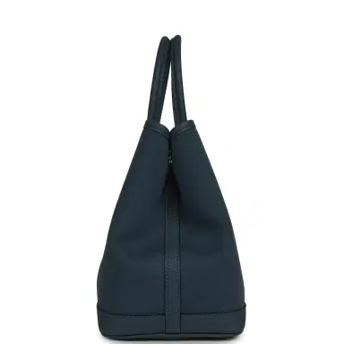 HERMÈS Hermes Garden Party 30 Bleu Tempete Toile Officier Canvas, Negonda Palladium Hardware | Thumbnail 3 HERMÈS Hermes Garden Party 30 Bleu Tempete Toile Officier Canvas, Negonda Palladium Hardware | Thumbnail 3