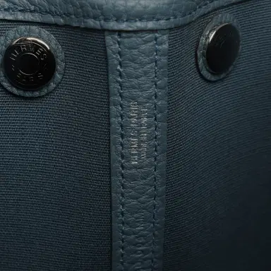 HERMÈS Hermes Garden Party 30 Bleu Tempete Toile Officier Canvas, Negonda Palladium Hardware | Thumbnail 8 HERMÈS Hermes Garden Party 30 Bleu Tempete Toile Officier Canvas, Negonda Palladium Hardware | Thumbnail 8