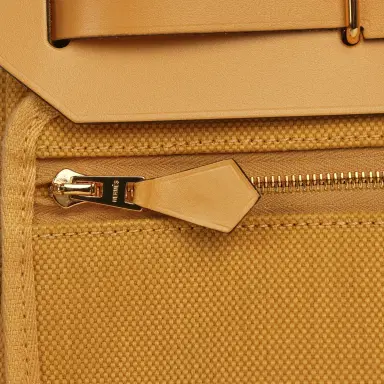 HERMÈS Hermes Herbag Zip 20 Mini Paille Toile Militaire Canvas, Vache Hunter Gold Hardware | Thumbnail 11 HERMÈS Hermes Herbag Zip 20 Mini Paille Toile Militaire Canvas, Vache Hunter Gold Hardware | Thumbnail 11