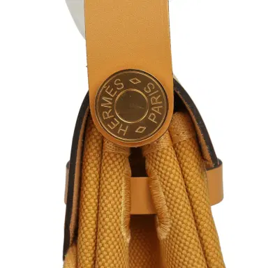 HERMÈS Hermes Herbag Zip 20 Mini Paille Toile Militaire Canvas, Vache Hunter Gold Hardware | Thumbnail 10 HERMÈS Hermes Herbag Zip 20 Mini Paille Toile Militaire Canvas, Vache Hunter Gold Hardware | Thumbnail 10