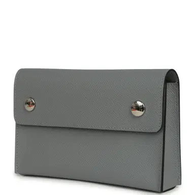 HERMÈS Hermes Hermesnap Wallet Gris Pantin Epsom Palladium Hardware | Thumbnail 5 HERMÈS Hermes Hermesnap Wallet Gris Pantin Epsom Palladium Hardware | Thumbnail 5