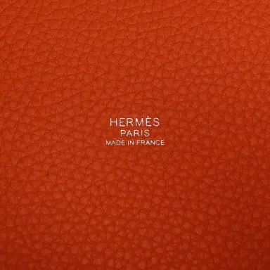 HERMÈS Hermes Picotin Lock 18 Orange Clemence Palladium Hardware | Thumbnail 8 HERMÈS Hermes Picotin Lock 18 Orange Clemence Palladium Hardware | Thumbnail 8