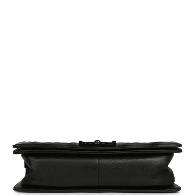 Chanel Pre-owned Chanel Medium Boy Bag So Black Caviar Black Hardware | Thumbnail 6 Chanel Pre-owned Chanel Medium Boy Bag So Black Caviar Black Hardware | Thumbnail 6