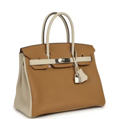 Madison Avenue Couture Pre-owned Hermes Special Order (HSS) Birkin 30 Chai, Craie Togo Palladium Hardware | Thumbnail 2 Madison Avenue Couture Pre-owned Hermes Special Order (HSS) Birkin 30 Chai, Craie Togo Palladium Hardware | Thumbnail 2