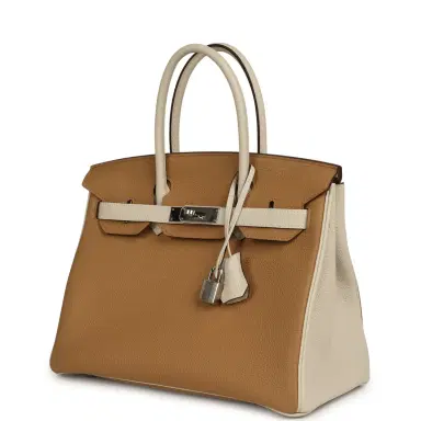 Madison Avenue Couture Pre-owned Hermes Special Order (HSS) Birkin 30 Chai, Craie Togo Palladium Hardware | Thumbnail 5 Madison Avenue Couture Pre-owned Hermes Special Order (HSS) Birkin 30 Chai, Craie Togo Palladium Hardware | Thumbnail 5